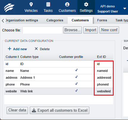 external id on customers